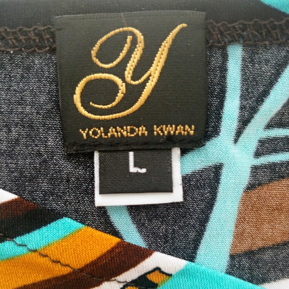 Yolanda Kwan Midi Dress W/ Asymmetric Neck & Hemline - Picture 9 of 10